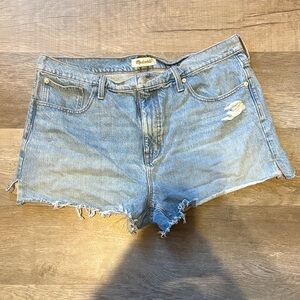 Madewell relaxed denim short with split hem